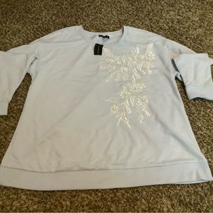 Lane Bryant Light Blue Sweatshirt w/Detail  18/20